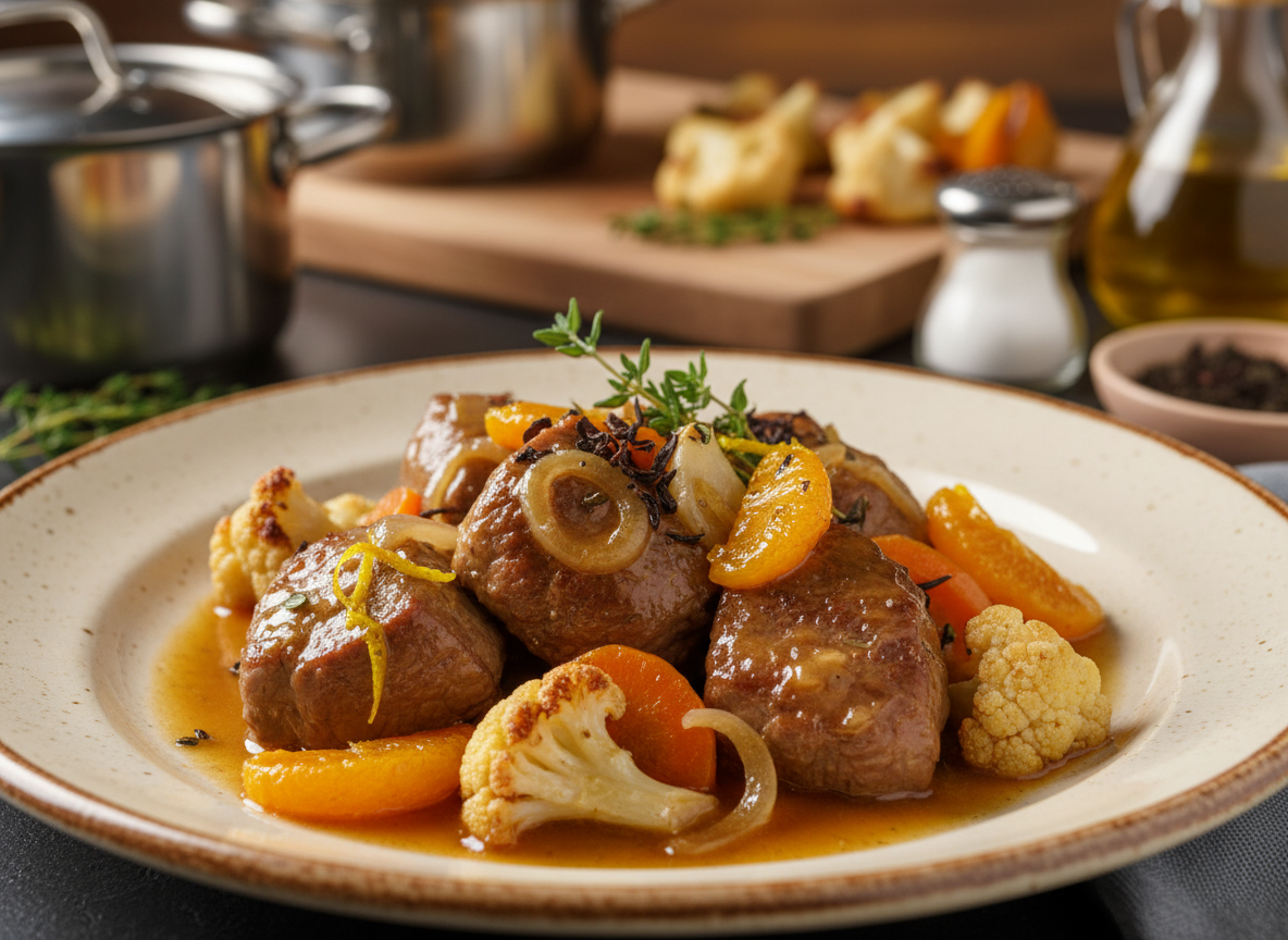 Lire la suite à propos de l’article Épaule de veau à la clémentine au thé noir Kamélya