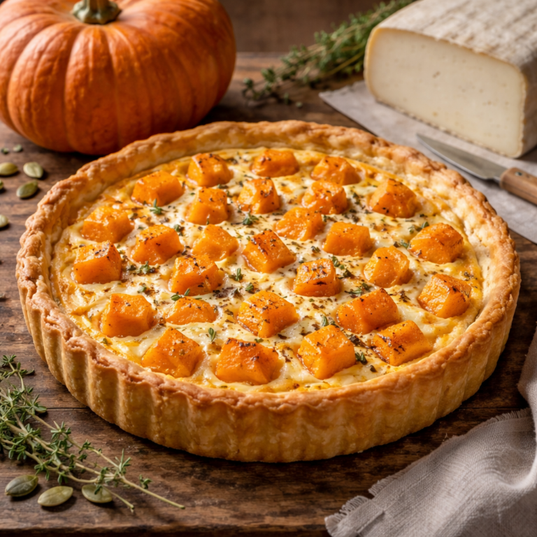 Lire la suite à propos de l’article Quiche au cantal et au potimarron