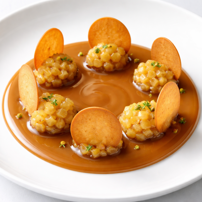 Lire la suite à propos de l’article Feuillantine à la compotée de poire & caramel au beurre salé