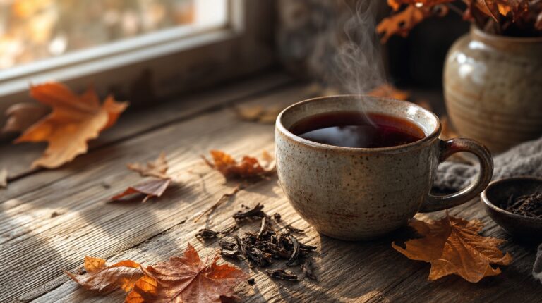 Thé noir en automne
