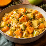 Crème fraîche épaisse, moutarde à l&rsquo;ancienne et pomme acidulée