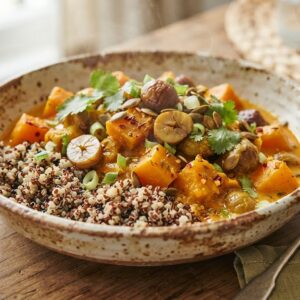 Curry de potiron amande châtaine et épices