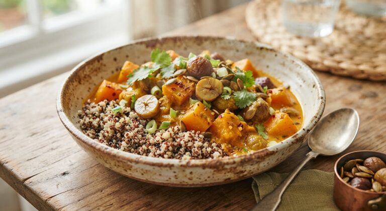 Lire la suite à propos de l’article Curry de potiron amande châtaine et épices